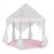 Cort castel printese, mini ghirlanda roz eleganta, 135x140 cm, 6 perdele tul, pliabil, husa depozitare MultiMark GlobalProd