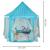 Cort copii, forma hexagonala, 6 intrari, pliabil, 135x140 cm, husa depozitare, alb albastru MultiMark GlobalProd