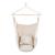 Hamac tip scaun, 100x130 cm, 2 perne, bara din lemn, bumbac bej MultiMark GlobalProd