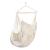 Hamac tip scaun, 100x130 cm, 2 perne, bara din lemn, bumbac bej MultiMark GlobalProd