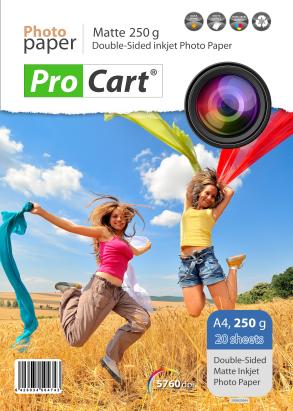 Hartie foto dual side, mata, 250g, format a4, top 20 coli MultiMark GlobalProd