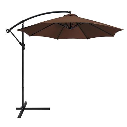 Umbrela de gradina diametru 300 cm, impermeabila, unghi inclinare reglabil, cadru otel, maro MultiMark GlobalProd