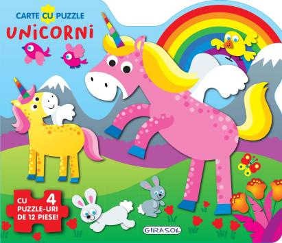 Carte cu puzzle - Unicorni PlayLearn Toys