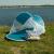 Cort plaja, Trizand, cu protectie UV, husa, albastru si alb, 190x120x90 cm GartenVIP DiyLine
