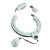 Cerc Hula Hoop cu Greutate si Contor HMS HHM13 40 cm, Verde FitLine Training