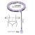 Cerc Hula Hoop cu Greutate si Contor HMS HHM13 40 cm, Violet FitLine Training