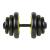 Gantera ciment inSPORTline 3-18 kg Negru/Verde FitLine Training