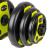 Gantera ciment inSPORTline 3-18 kg Negru/Verde FitLine Training