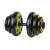 Gantera ciment inSPORTline 3-18 kg Negru/Verde FitLine Training