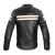 Geaca Moto Barbati Piele W-TEC Stripe Negru/Crem FitLine Training