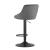 Scaun de bucatarie/bar, Artool, Kast, rotativ, catifea, gri si negru, 45.5x49x85-105 cm GartenVIP DiyLine