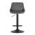 Scaun de bucatarie/bar, Artool, Kast, rotativ, catifea, gri si negru, 45.5x49x85-105 cm GartenVIP DiyLine