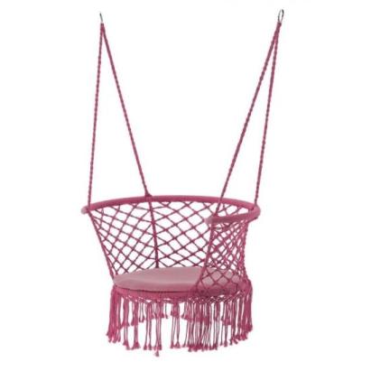 Leagan tip scaun, cu perna, roz, max 150 kg, 80x60x120 cm, Rivo GartenVIP DiyLine