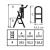 Scara otel, 4 trepte, max 150 kg, 0.92 m, Strend Pro GartenVIP DiyLine