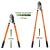 Foarfeca crengi, tip nicovala, 40 mm, maner telescopic 65-100 cm, Strend Pro GartenVIP DiyLine