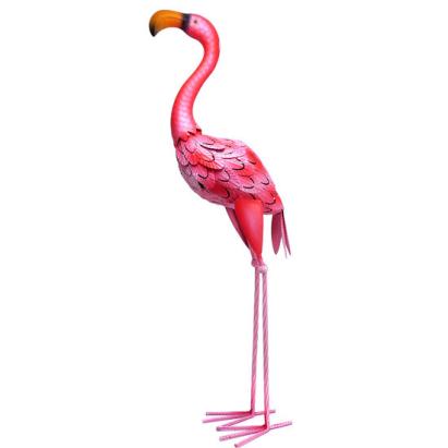 Decoratiune gradina, metalica, flamingo, 14x24x65 cm GartenVIP DiyLine