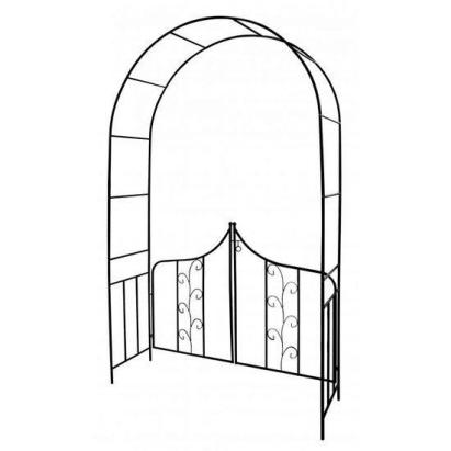 Arcada metalica, pergola, pentru gradina, cu portita, 138x40x240 cm GartenVIP DiyLine