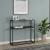 Masa consola, en.casa, PXSL-0161 Kuhmo, 80 x 80 x 30 cm, sticla, transparent, negru, cu raft inferior HausGarden Leisure