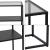 Masa consola, en.casa, PXSL-0161 Kuhmo, 80 x 80 x 30 cm, sticla, transparent, negru, cu raft inferior HausGarden Leisure