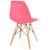 Set 4 scaune stil scandinav, Jumi, Eva, PP, lemn, roz, 46x52x81 cm GartenVIP DiyLine