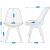Set 4 scaune bucatarie/living, Jumi, Bari, catifea, lemn, gri, 49x60x82 cm GartenVIP DiyLine