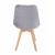 Set 4 scaune bucatarie/living, Jumi, Bari, catifea, lemn, gri, 49x60x82 cm GartenVIP DiyLine