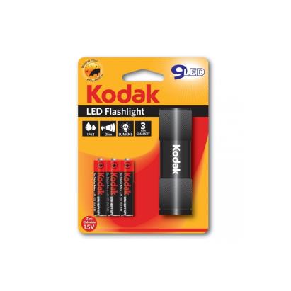 Lanterna KODAK  9 LED-URI, 46 lumeni, raza de actiune  25 m, IP62,3 baterii AAA ,diverse culori - Rosu Automotive TrustedCars