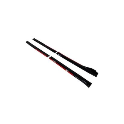 Set prelungiri ornament praguri laterale tuning  culoare Negru Lucios-Rosu  Cod: PRG1012 Automotive TrustedCars