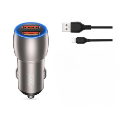 Incarcator auto SMART Quick charge USB QC3.0 36W + cablu Type C    Cod: XO-CC52C Automotive TrustedCars