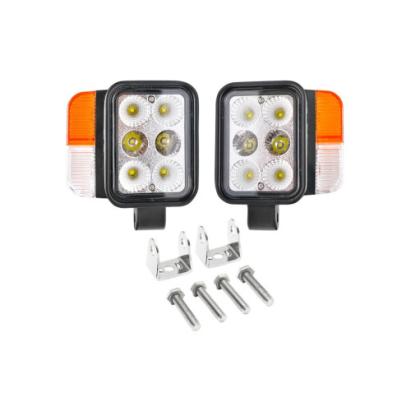 Set faruri universale tractor stanga si dreapta cu LED 10-80V, temperatura culoare 6000K, pozitii 3W LED si semnalizare 3W LED Breckner BK69132 Automotive TrustedCars