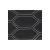 Material imitatie piele tapiterie hexagon cu gaurele negru/cusatura gri Cod: Y03NG Automotive TrustedCars