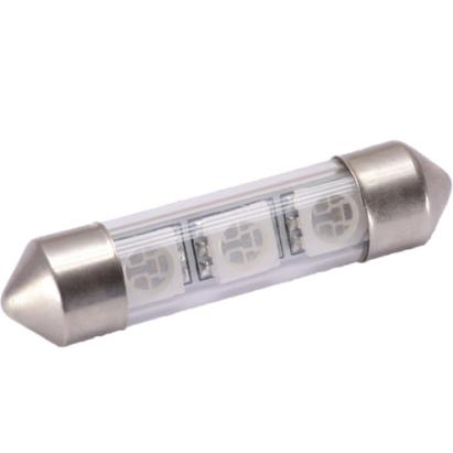 Bec LED SOFIT STICLA 39MM 3 SMD 5050 12V ALBA CALDA COD: PT60 Automotive TrustedCars