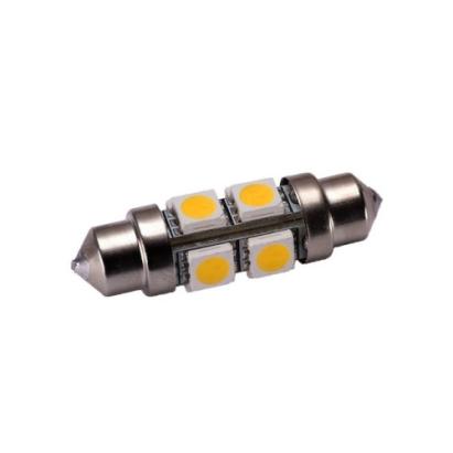 Bec 8 LED SMD SOFIT 36MM 5050 12V ALBA CALDA 3000K 360°  Cod: PT51 Automotive TrustedCars