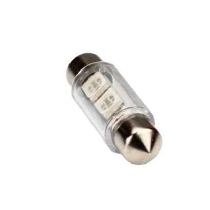 Bec LED 2 SMD SOFIT 31MM STICLA 5050 12V ROZ COD: PT53 Automotive TrustedCars
