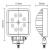 Proiector LED patrat de 27W 12/24V Spot Beam 30° cu angel eyes LW016 Automotive TrustedCars