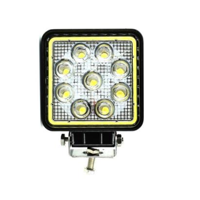 Proiector LED patrat de 27W 12/24V Spot Beam 30° cu angel eyes LW016 Automotive TrustedCars