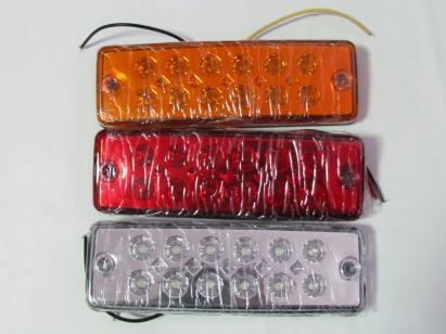 14 x 60 Lampa laterala 12 LED-uri 24v lumina rosie Automotive TrustedCars