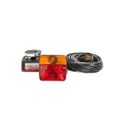 Set lampi magnetice pentru remorca, fisa 7 pini, cablu intre stopuri de 2.5m, cablu fisa 7.5m 12 V Cod: BK69080 Automotive TrustedCars