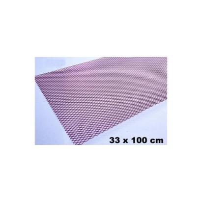 Plasa tuning rosie metalica 100x33cm   Automotive TrustedCars