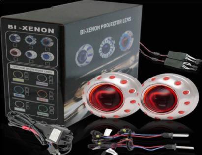 Lupe Bi-xenon Devil Eyes RED 2.5 inch 001R Automotive TrustedCars