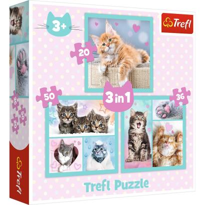 PUZZLE TREFL 3IN1 PISICUTELE DRAGALASE SuperHeroes ToysZone