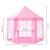 Cort de joaca pentru copii, Springos, hexagonal, cu perdele, roz, 135x140 cm GartenVIP DiyLine