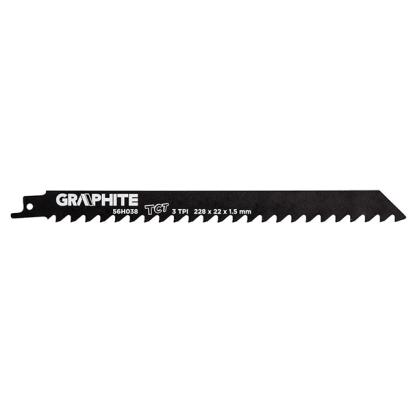 Panza pentru ferastrau sabie HM 228x22x1.5 mm 3TPI GRAPHITE 56H038 HardWork ToolsRange