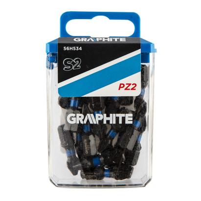 Set biti de impact PZ2X25mm 1/4" 20buc. GRAPHITE 56H534 HardWork ToolsRange