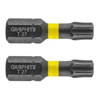 Set biti de impact TX27X25mm 1/4" 2buc. GRAPHITE 56H515 HardWork ToolsRange