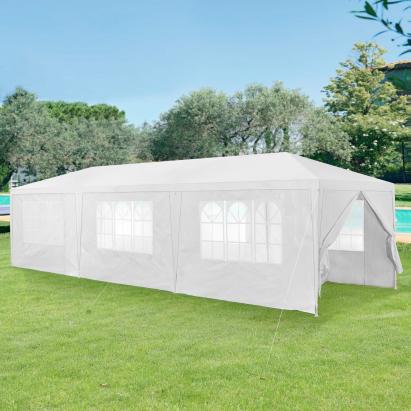 Pavilion gradina AAGP-9604 alb 900 x 300 x 255 cm [casa.pro] HausGarden Leisure