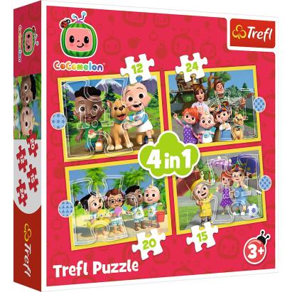 PUZZLE TREFL 4IN1 COCOMELON PREZENTAREA FAMILIEI SuperHeroes ToysZone