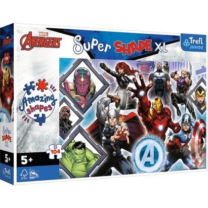 PUZZLE TREFL PRIMO SUPER SHAPE XXL 104 AVENGERS SuperHeroes ToysZone