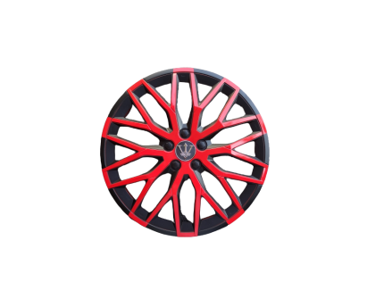 Set 4 capace roti model EVO  negru+rosu 15" Cod: WF4-1RD-15 Automotive TrustedCars