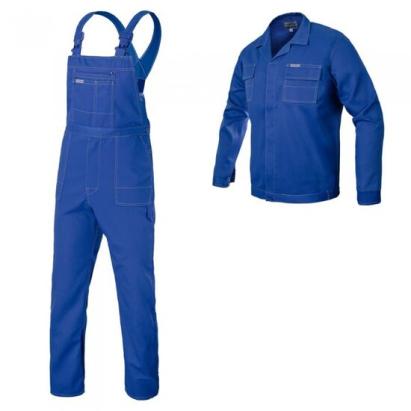 Pantaloni de lucru cu pieptar, salopeta, cu bluza, albastru, model Confort, 188/98-102/112 cm GartenVIP DiyLine